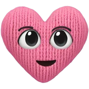 Knit heart sticker