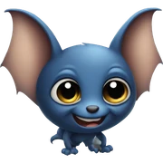 Cute Bat with blue eyes  sticker