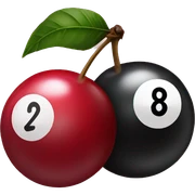 Two 8 ball cherries sticker