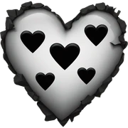 Broken black heart sticker