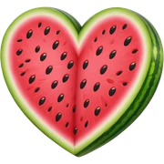 watermelon themed heart sticker