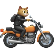 Ai cat riding a motorcycle  sticker