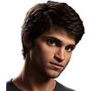 realistic portrait of solo boy sticker