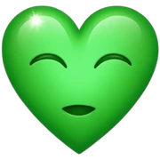 Green heart sticker