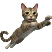 a cat diving sticker