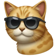 Cat with sunglasses sticker