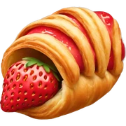 Strawberry croissant  sticker