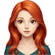 beautiful young woman with long red hair, elegant appearance sticker