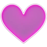 neon sign heart outline sticker