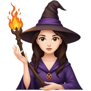 Beautiful brunette doing Witch craft sticker