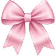 light pink ribbon bow sticker