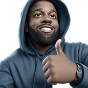 confident boy giving thumbs up sticker
