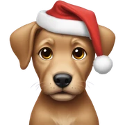 Christmas puppy sticker