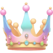 Pastel colorful crown sticker