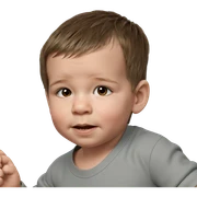 young boy with brown hair sticker