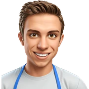 smiling boy with brown hair sticker