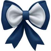 navy bow  sticker