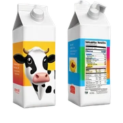 Milk carton sticker