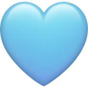 Blue pastel heart sticker