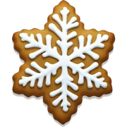 Christmas Cookie snowflake shape sticker