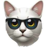 Cat with sunglasses sticker