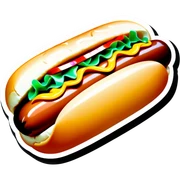Hot dog sticker