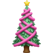 Pink Christmas tree  sticker