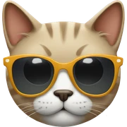 Cat with sunglasses sticker