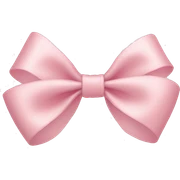 light pink bow on light pink bow sticker