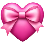 Pink heart with bow sticker