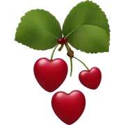 Heart shaped cherries  sticker