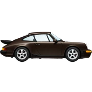 Dark brown porsche   sticker