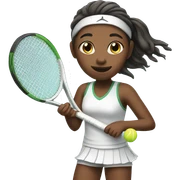 Girl playing tennis sticker