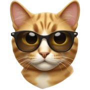 Cat with sunglasses sticker