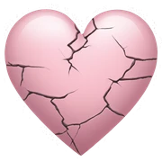 Light pink heart that’s cracked in the middle sticker