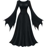 gothic flowy witch dress sticker