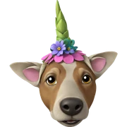 flower adorned animal portrait sticker