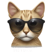 Cat with sunglasses sticker