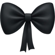 Black bow sticker