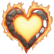heart fire sticker