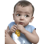 curious boy staring at something sticker