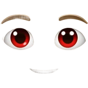Face with red eyes sticker