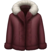Burgundy fur jacket sticker