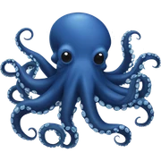 navy blue octopus  sticker
