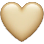 beige heart sticker