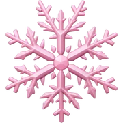 pastel pink snowflake  sticker