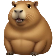 fat fat fat capybara sticker