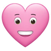 Heart pink sticker