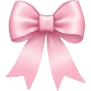 light pink ribbon bow sticker