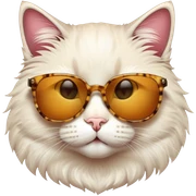 Cat with sunglasses sticker